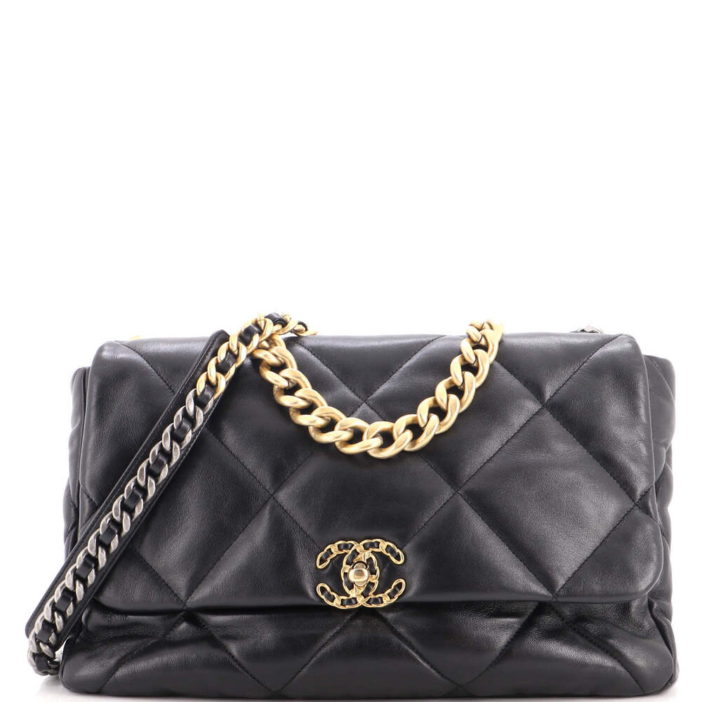 Chanel Maxi 19 Flap Bag Quilted Leather